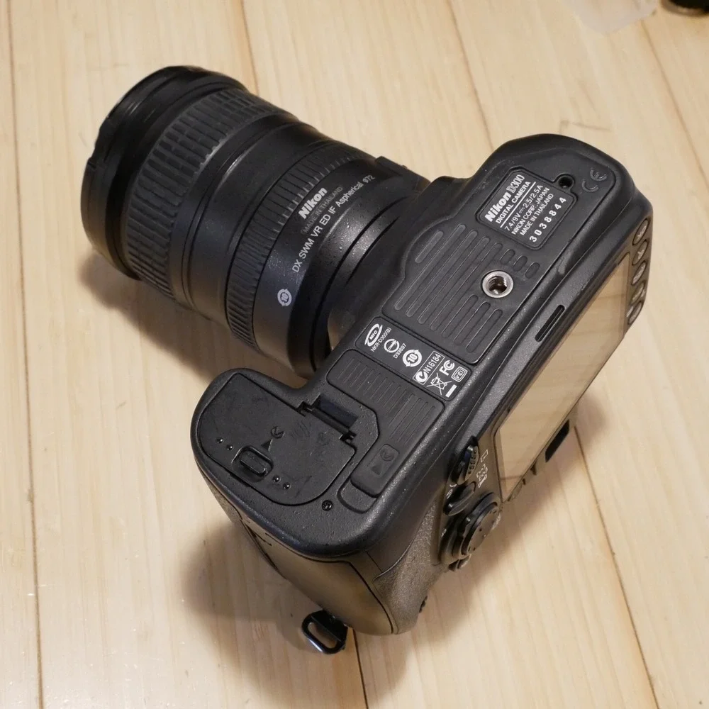 Nikon D300 Digital SLR Camera with Lens, Case, Straps, Battery, Charger, CF Card